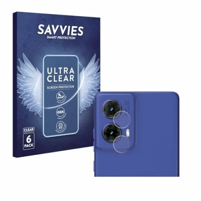Abbildung von Savvies 6 Stück Schutzfolie für Motorola Moto G85 (NUR Kamera) Displayschutz Folie Ultra Transparent