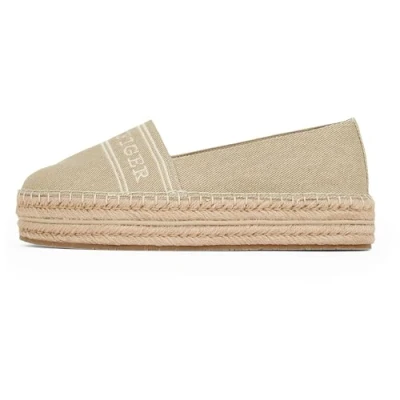 Abbildung von Tommy Hilfiger Damen Espadrilles Denim Platform mit Plateau, Beige (Horseradish), 40