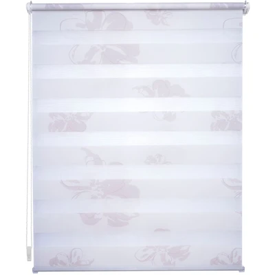 Abbildung von Liedeco Seitenzugrollo &quot;floral Blumendesign&quot;, Lichtschutz, Sichtschutz, ohne Bohren, freihängend, Klemmfix DUO Rollo, Doppelrollo &quot;Blume&quot;