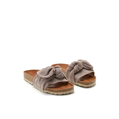 Abbildung von Verbenas Pantolette flach, Damen, Größe: 37, Taupe Schuhe