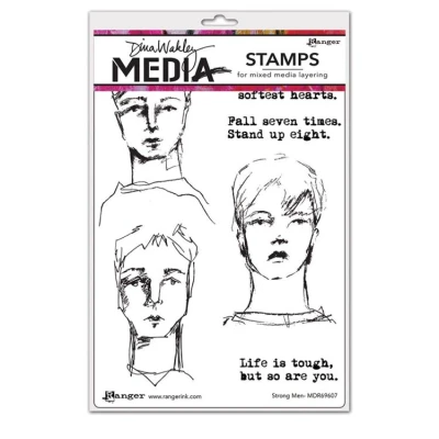 Abbildung von Ranger Dina Wakley Media cling stamps Strong men