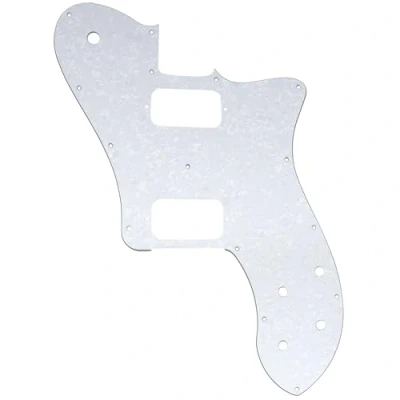 Abbildung von Musiclily Pro 15 Löcher Unbedeckt HH Gitarren Schlagbrett Pickguard für Mexico Fender 72 Tele Deluxe Style E Gitarre, 4 lagig White Pearl