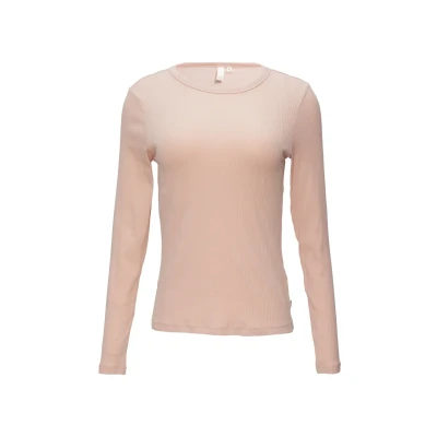 Abbildung von QS IM SLIM FIT Langarmshirt, Damen, Größe: XXL, Perlmuttrosa
