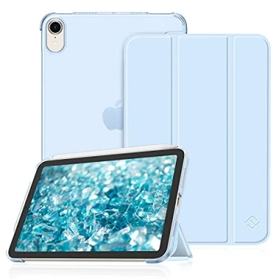 Abbildung von Fintie Hülle für iPad Mini (A17 Pro) 7. Generation 2024 / 6. 2021 8.3&quot; Ultradünn Schutzhülle mit transparenter Rückseite Abdeckung Cover Auto Schlaf/Wach, Himmelblau