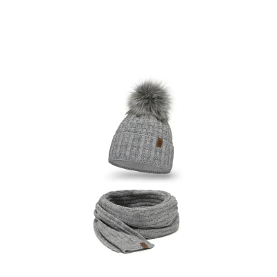 Abbildung von Vivisence SET Schal, Damen, Größe: One Size, Light grey