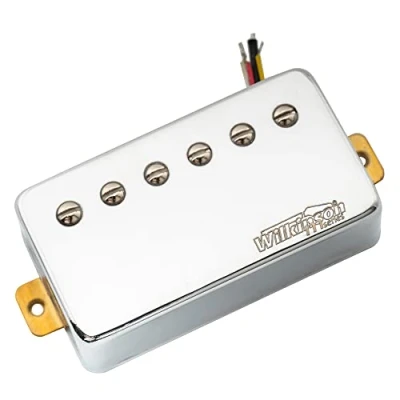 Abbildung von Wilkinson Vintage Alnico 5 PAF Style Humbucker Pickup Hals Tonabnehmer für Les Paul E Gitarre, Chrom