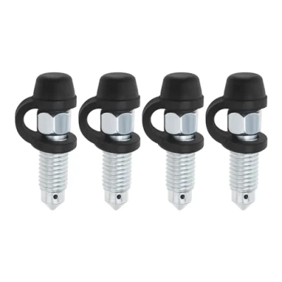 Abbildung von EMSea 4 Sätze Motorrad Bremssattel Entlüftungsschraube Entlüftungsnippelschraube M7 X 1mm mit Staubkappe Kompatibel Suzuki Honda