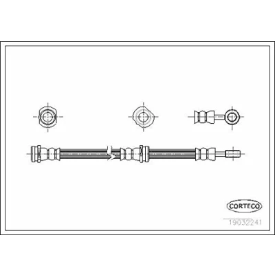 Abbildung von CORTECO 19032241 Bremsschläuche Hinterachse links 575 NISSAN: Almera II Schrägheck