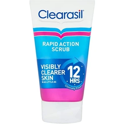 Abbildung von Clearasil Rapid Action Peeling Peeling, für Akne neigende Haut, löst Poren, reduziert Mitesser, Pickel und überschüssiges Öl, tägliche Fleckenprävention, 125 ml
