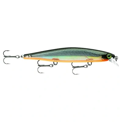 Abbildung von Köder mit Haken Drei Nr. 6, 0.6 1.2m Schwimmtiefe, 11cm Größe, Albino Shiner, Molten Copper Perch