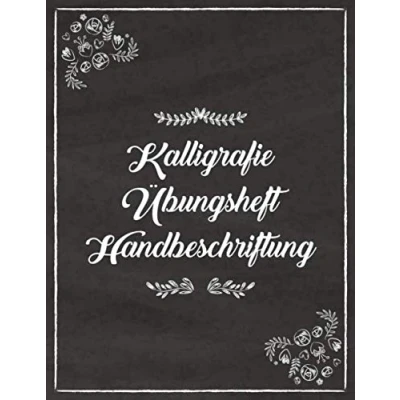 Abbildung von Kalligrafie Übungsheft Handbeschriftung: Buchstaben Schablone um die Kunst des Schreibens zu lernen I Handlettering