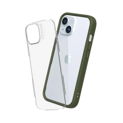 Abbildung von RhinoShield Modulares Case kompatibel mit [iPhone 15] Mod NX Anpassbare &amp; stoßdämpfende Schutzhülle im schlanken Design 3.5 Meter Fallschutz Camo Grün