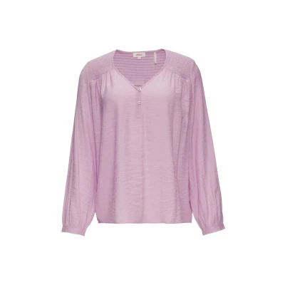Abbildung von s.Oliver MET Gesmokte Details Bluse, Damen, Größe: 34, Lavendel