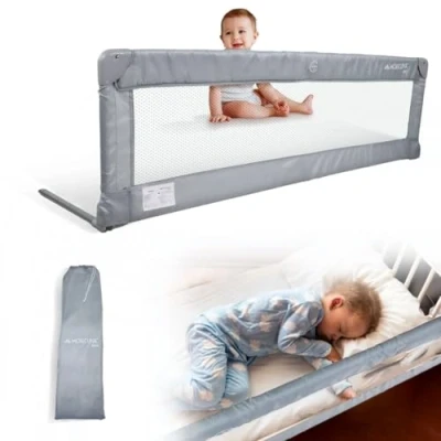 Abbildung von Mobiclinic® Kids, Rausfallschutz Bett, Dreamy, Reisebettgitter, Faltbar und tragbar, Leicht montierbar, Bettschutzgitter für Kinder von 18 Monaten bis 5 Jahren, 150 cm