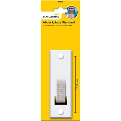Abbildung von SCHELLENBERG Gurtwickler Abdeckplatte Maxi, Zubehör für Einlassgurtwickler, langlebig, aus Kunststoff passend 135 mm, weiß