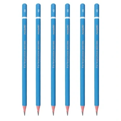 Abbildung von GZDAOXIA 6 Stück bleistifte 4B,bleistift,schreiblernbleistift,Bleistiften zum Zeichnen,Sketch Bleistift Set,Zeichenstifte Set,Skizzienstifte für Kunstler und Skizzieren Liebhaberin(4B)