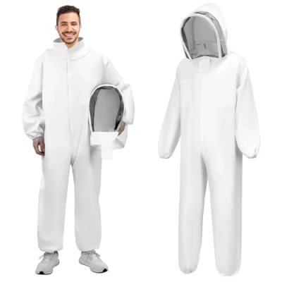 Abbildung von QWORK® XL Imkeranzug, Bienen Schutzkleidung, Imkerjacke mit Schleier, für Professionelle Bienenbisse Verhindern