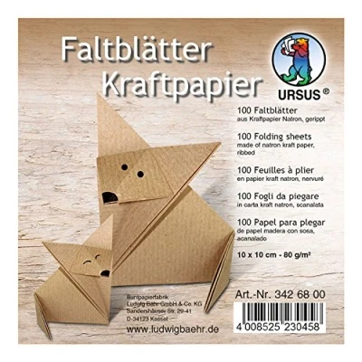 Abbildung von Ludwig Bähr Faltblätter Kraftpapier 80g/qm 10x10cm VE=100 Blatt