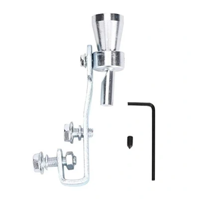 Abbildung von Qiilu Turbo Sound Pfeife, Pfeife Schalldämpfer Auspuff Aluminiumlegierung Silber Größe: TC S
