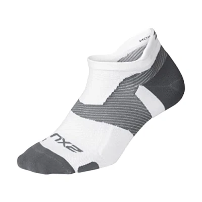Abbildung von 2XU Unisex Vectr Light Cushion No Show Socks Socken, weiss grau, L (42 46)