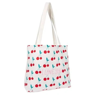 Abbildung von Draeger Paris Tote Bag &quot;I love you&quot; (auf Französisch) leicht, robust und ultraweich geräumige Innenseite aus 100% Baumwolle Einkaufstasche wiederverwendbar Mehrfarbig