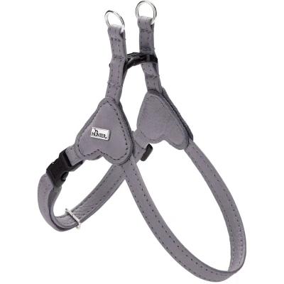 Abbildung von HUNTER Hundegeschirr SOHO MINI, Farbe: Flieder grau, Rindsleder, weich &amp; geschmeidig, fellschonend, leicht, für kleine Hunde Welpen, Made in Germany, Größe: XXS XS/2