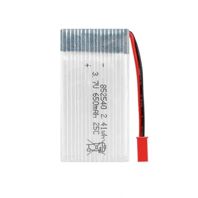 Abbildung von Lithium Polymer Akku 3.7V 650mAh 852540 Wiederaufladbarer Lipo Ion mit JST 2P Stecker für RC Drohne Flugzeug Zubehörteil