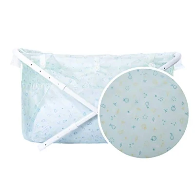 Abbildung von BiBaBad Kinder und Baby Falt Badewanne Ultraleicht Kinderbadewanne mit Gestell für die Dusche Knöpfen 70 bis 90 cm Frisch Fruchtig