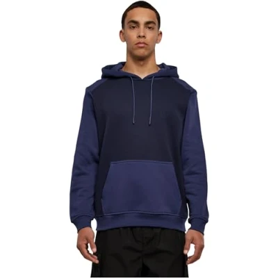 Abbildung von Urban Classics 2TONE FAKE Raglan Kapuzenpullover, Herren, Größe: Medium, Midnightnavy/darkblue