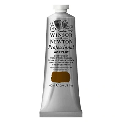 Abbildung von Winsor &amp; Newton 2320076 Professional Acrylfarbe in Künstlerqualität, hohe Farbbrillanz Deckkraft, Archivqualität, 60ml Tube Umbra Gebrannt