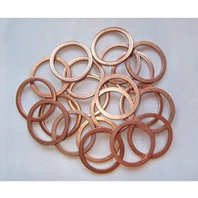 Abbildung von 100 Stück Kupferringe/Dichtringe/Dichtung Kupfer 22x29x1,5 mm Din 7603 Form A
