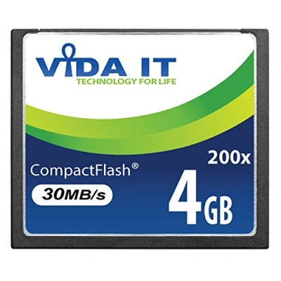 Abbildung von Vida IT 4GB Compact Flash CF Speicherkarte 200x 30Mb/s für Canon EOS 10D 20D 20Da 300D 30D 350D 400D 40D 50D 5D Mark II 7D D30 SLR Kamera Digitalkamera