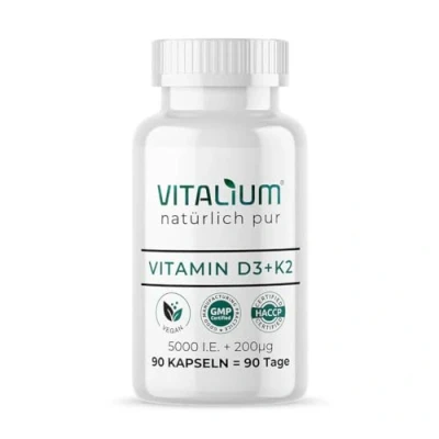 Abbildung von meinVitalium vegane Vitamin D3+K2 Kapseln 90 St