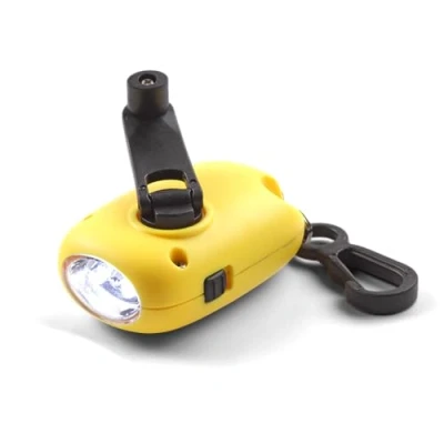 Abbildung von Dynamo LED Taschenlampe 4,5cm rot
