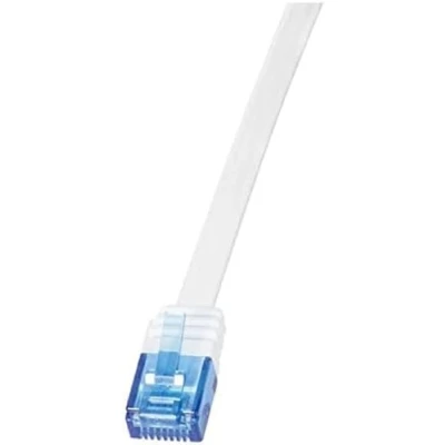 Abbildung von Logilink CP0140 CAT5e UTP Flat Patch Kabel, AWG 30, blau Colour RJ45 Short Plug, weiß, 15M