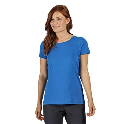Abbildung von Regatta Damen Carlie&#039; Active Coolweave Cotton Short Sleeve T Shirt/Polos/Unterhemden, Blau (Strong Blue), 42