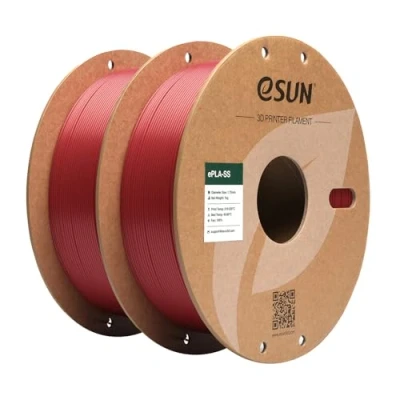 Abbildung von eSUN PLA Filament 1.75mm, Basic 3D Drucker Maßgenauigkeit +/ 0.03mm, 1KG pro Spule, 2 Spulen Druck Filament, Feuerrot