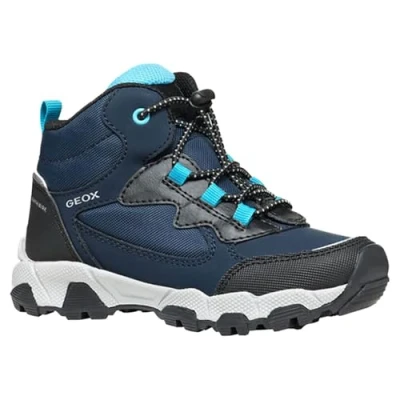 Abbildung von Geox Magnetar BOY ABX Schnürstiefelette für Kinder, Größe: 29, Avio/lime green Schuhe