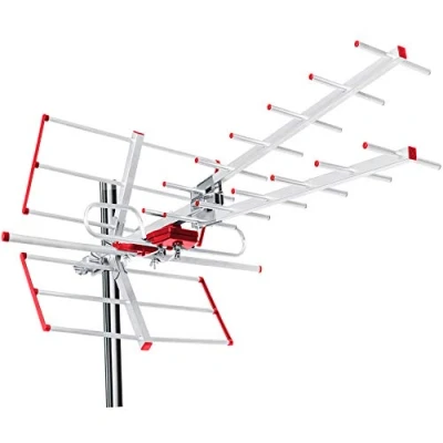 Abbildung von Maclean MCTV 855 Außenantenne TV Antenne Dachantenne DVB T/T2 H.265 HEVC Full HD max 100dBµV UHF/VHF LTE Filter (Passive)
