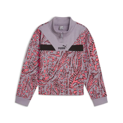 Abbildung von PUMA Mädchen Power Hypernatural Aop Half Zip FL G Sweat
