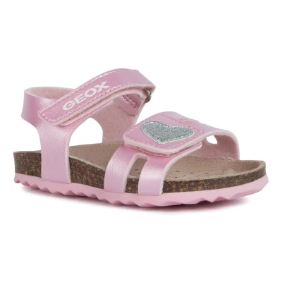 Abbildung von Geox Sandale &quot;B SANDAL CHALKI GIRL&quot;, Sommerschuh, Klettschuh, Sandalette, mit glitzerndem Herzchen