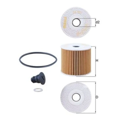 Abbildung von MAHLE ORIGINAL OX 1077D Ölfilter Filtereinsatz HYUNDAI: Tucson, i40 Kombi, i30 III Schrägheck, KIA: XCeed, Ceed Sportswagon