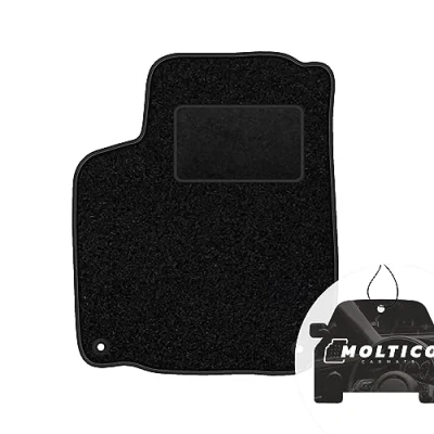 Abbildung von moto MOLTICO Fahrer Fußmatte Auto Velours Fahrerseite Autoteppiche Schwarz Fahrermatte 1 teilig passend für VW Golf IV Bora 1998 2005