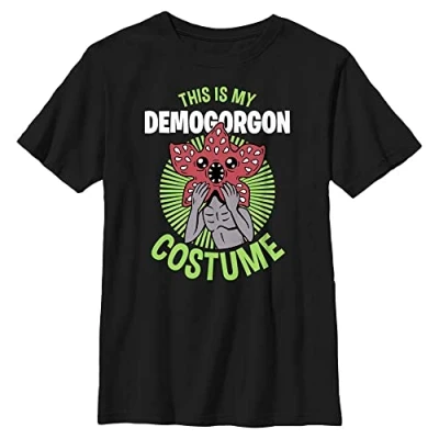 Abbildung von Stranger Things Unisex Kinder Demogorg Costume Short Sleeve T shirt, Schwarz, Einheitsgröße
