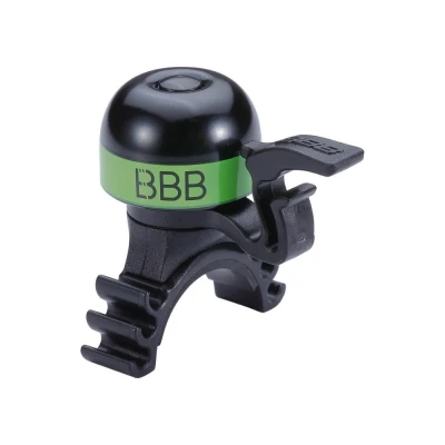 Abbildung von BBB Cycling Unisex Adult MiniFit 16 Bike Fahrradklingel Mini Lenker Sound Bell für Renn und Rennräder Grün, Einheitsgröße