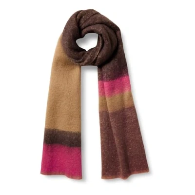 Abbildung von Amazon Essentials Damen Schal in gebürsteter Textur, Neonrosa/Dunkles Kastanienbraun, Einheitsgröße
