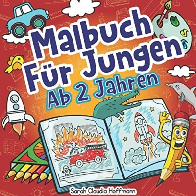 Abbildung von Malbuch Für Jungen Ab 2 Jahren: Das Große Jahren Mit 70 Motiven Zum Ausmalen! Ideal Den Kindergarten!