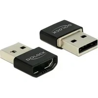 Abbildung von Delock 65680 Adapter HDMI A Buchse &gt; USB Typ Stecker schwarz Computer Kabel, A,