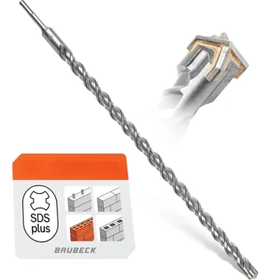 Abbildung von BAUBECK SDS Plus Bohrer 20mm x 600mm lang für Beton &amp; Stein Premium 40CR Stahl, langlebig 4 Schneiden Steinbohrer 20 mm beste Ergebnisse SDS+ 20er Betonbohrer