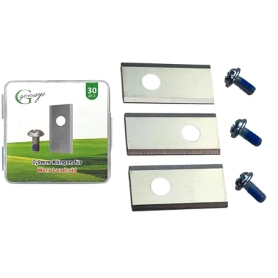 Abbildung von G greengrass tools Ersatz Messer kompatibel mit Worx Landroid, Ecovacs Goat, Einhell, LandXCape, Practixx, Scheppach, Kress Mähroboter Klingen LongLife [1 Loch bruchsicher DIN geprüft] 30 STK.